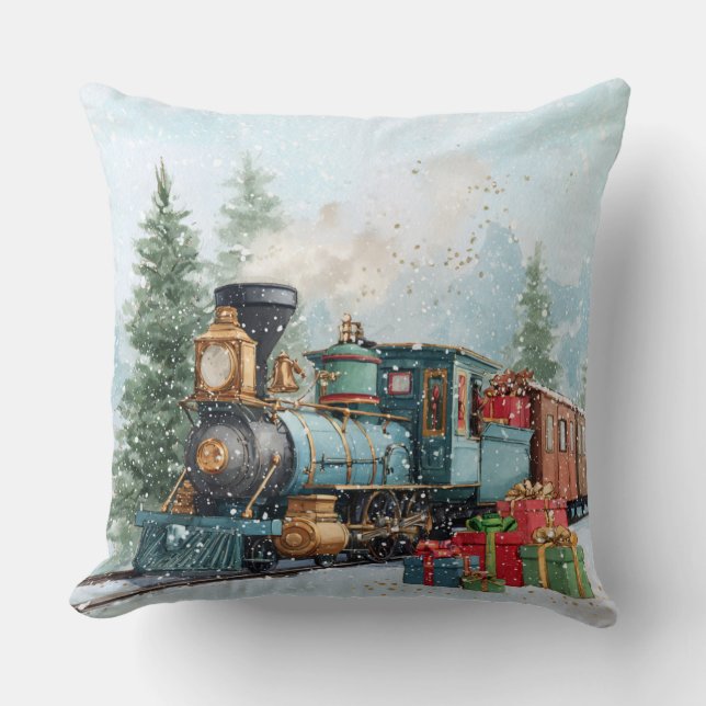Christmas Train Cushion (Front)