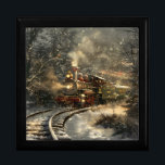 Christmas Train Gift Box<br><div class="desc">A Christmas train travelling through the snow</div>