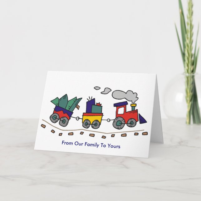 Christmas Train Holiday Card (Front)
