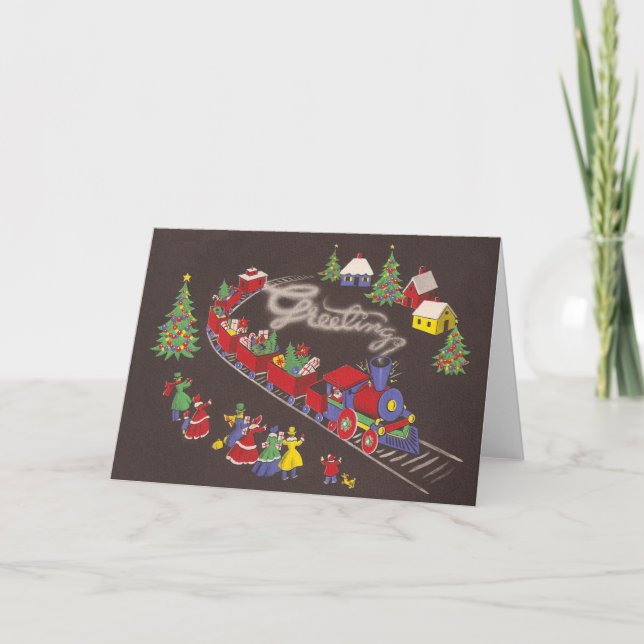 Christmas Train Holiday Card (Front)