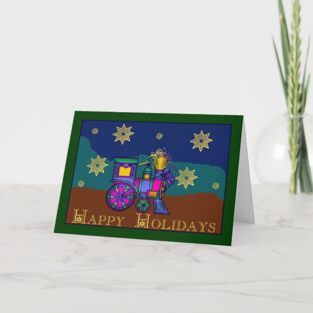 Christmas Train Holiday Card (Front)