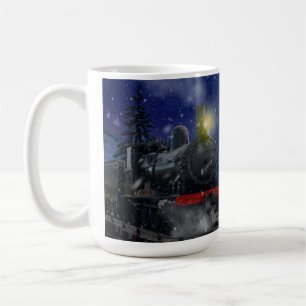 Christmas Train in the snow Coffee Mug