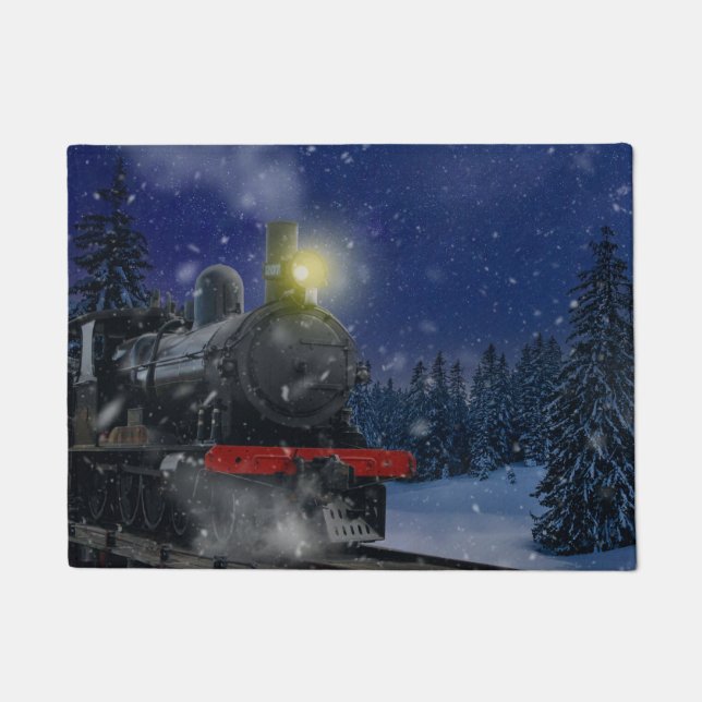 Christmas Train in the snow       Doormat (Front)
