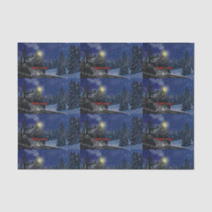 Christmas Train in the snow               Tissue Paper