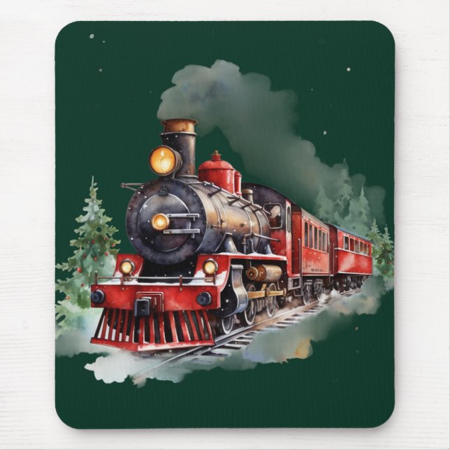 Christmas Train Mouse Pad (Front)