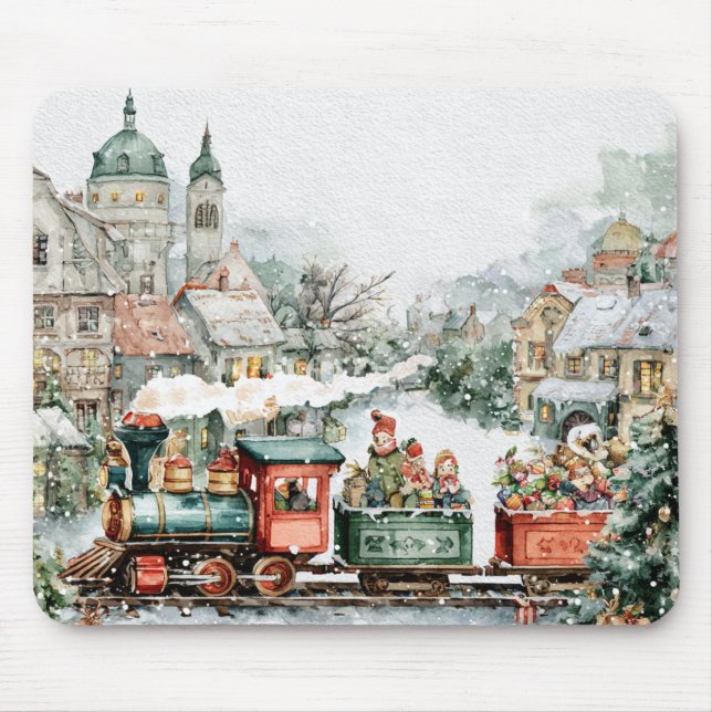 Christmas Train Mouse Pad (Front)
