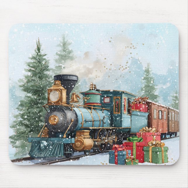 Christmas Train Mouse Pad (Front)