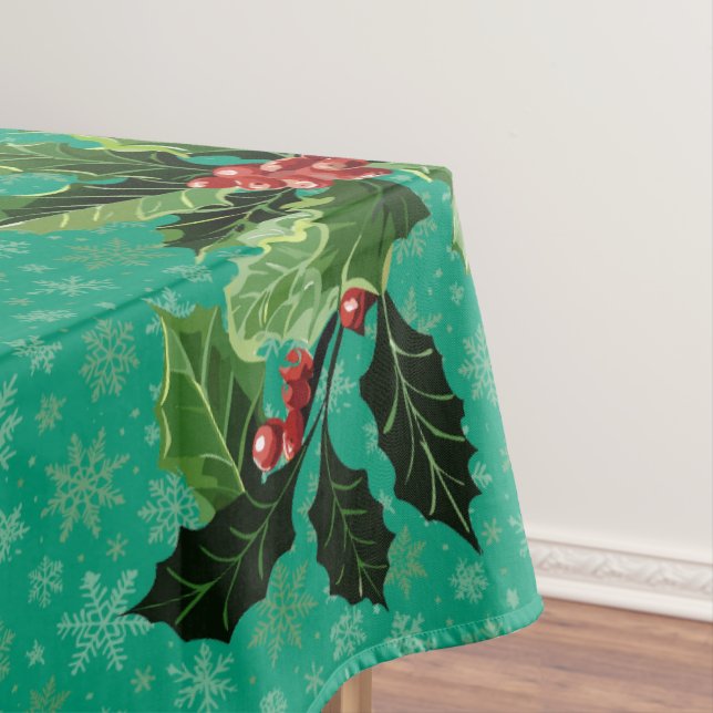 Christmas Train on Tiel Tablecloth (In Situ)