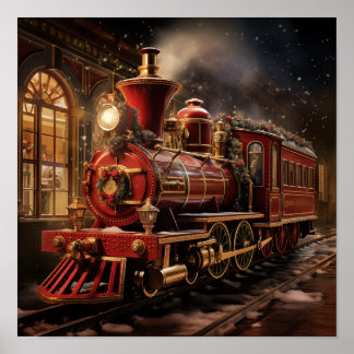 Christmas Train Poster