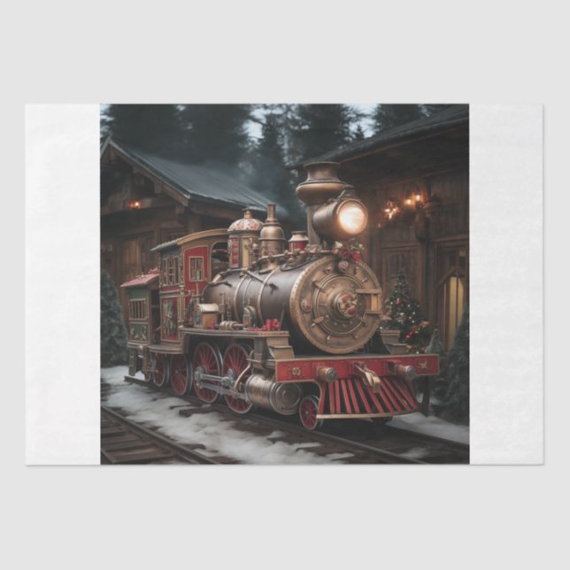 Christmas Train Tissue Paper (Front)