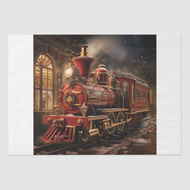 Christmas Train Tissue Paper (Front)