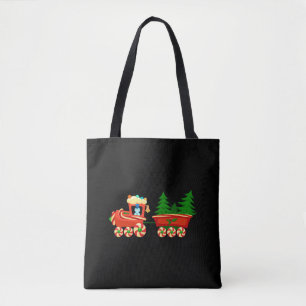 Christmas Train Tote Bag