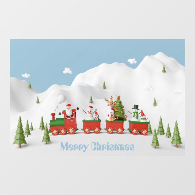 Christmas Train Window Cling (Sheet)
