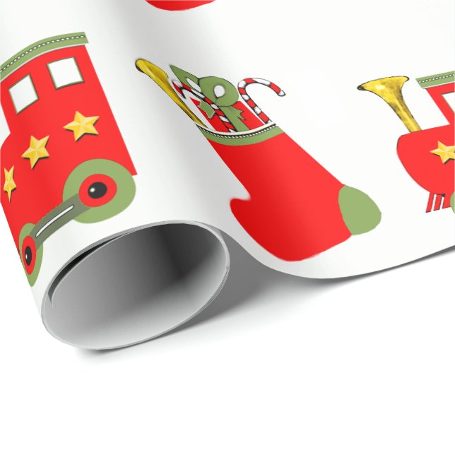 Christmas Train Wrapping Paper (Roll Corner)
