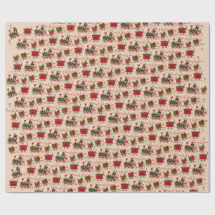 Christmas Trains Wrapping Paper