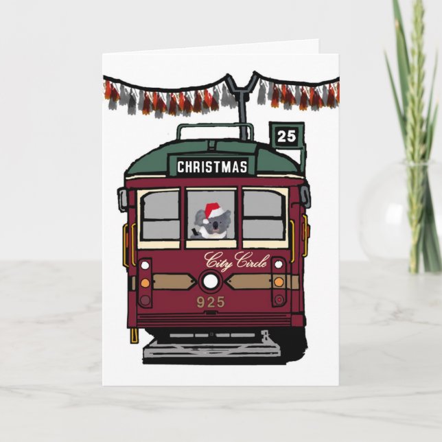 Christmas Tram Holiday Card (Front)