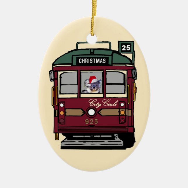 Christmas Tram Ornament (Front)