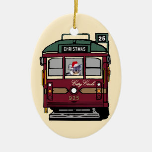 Christmas Tram Ornament