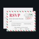 Christmas Travel Wedding Party RSVP Card Postcard<br><div class="desc">Christmas-themed wedding or bridal shower RSVP response insert card in red and green. Please notice that the RSVP card is not an actual postcard and should be mailed in an envelope. If you'd like to order this design as a mailable postcard,  please contact us.</div>