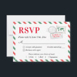 Christmas Travel Wedding Party RSVP Card Postcard<br><div class="desc">Christmas-themed wedding or bridal shower RSVP response insert card in red and green. Please notice that the RSVP card is not an actual postcard and should be mailed in an envelope. If you'd like to order this design as a mailable postcard,  please contact us.</div>