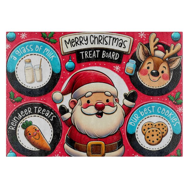 Christmas Treat Board for Santa | Milk, Cookies (Front)
