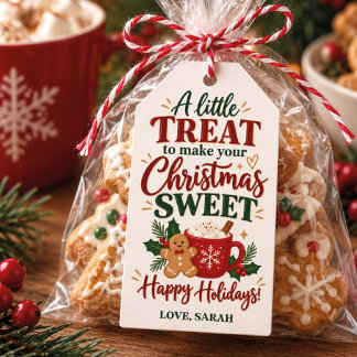 Christmas Treats for Neighbours Custom Name Gift Tags