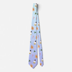 Christmas Treats Gingerbread Man Candy Cane Tie