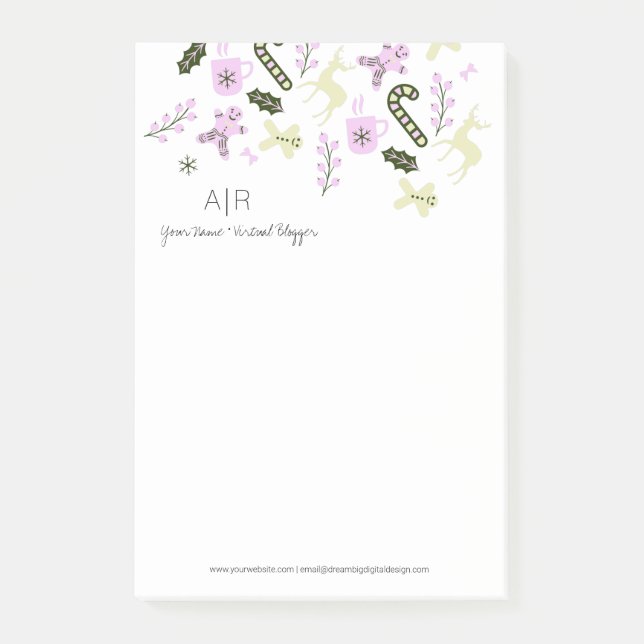 Christmas Treats Gingerbread Snowflakes  Post-it Notes (Front)