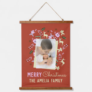 Christmas Treats Holiday Festive Family Photo    Hanging Tapestry