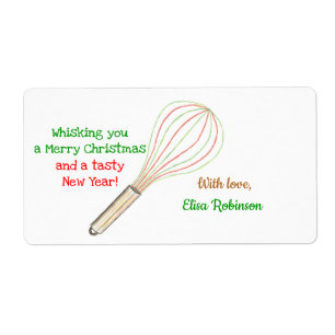 Christmas Treats Label / Baking Label (red green)