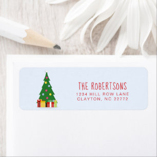 Christmas Tree 2020 Return Address Label