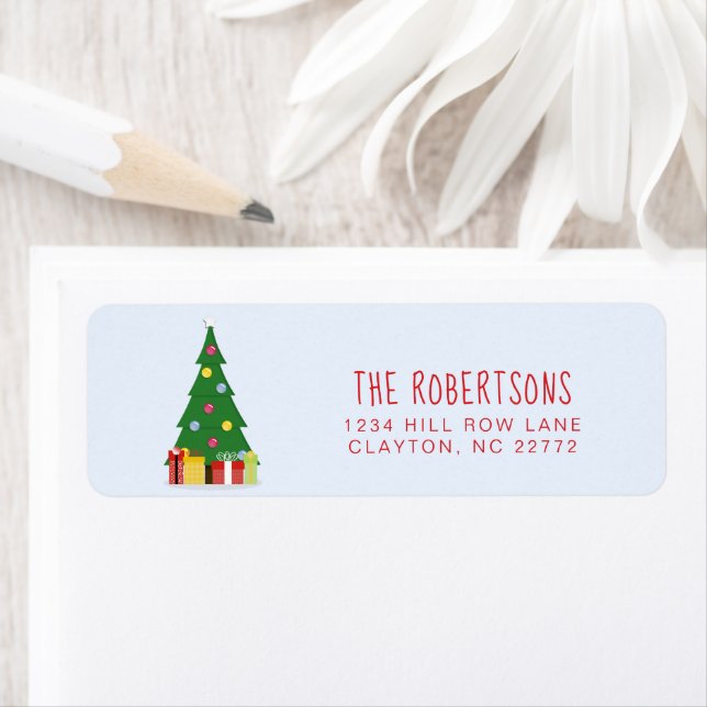 Christmas Tree 2020 Return Address Label (Insitu)