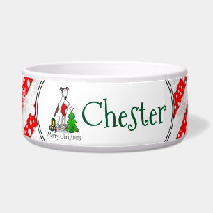Christmas Tree 2 Greyhound (brindle white) Dog Fun