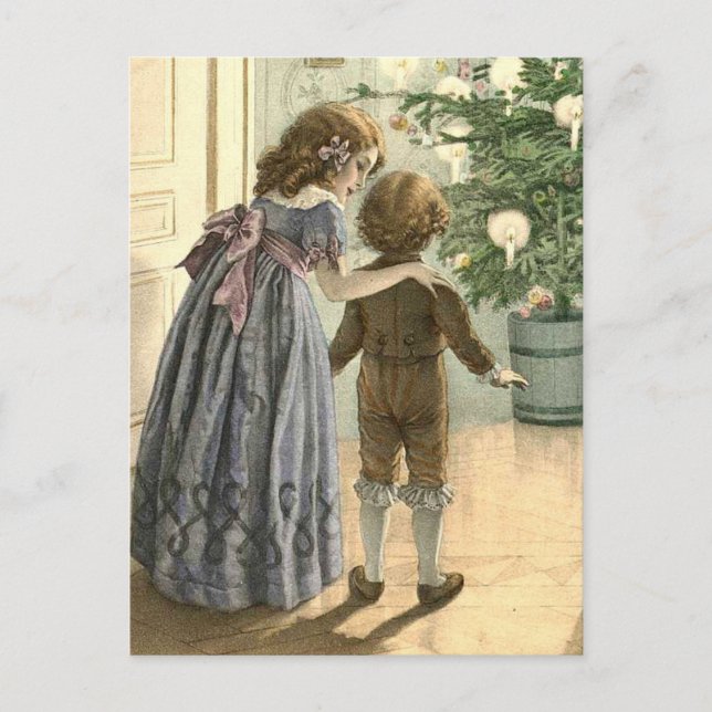 Christmas Tree 2 Holiday Postcard (Front)