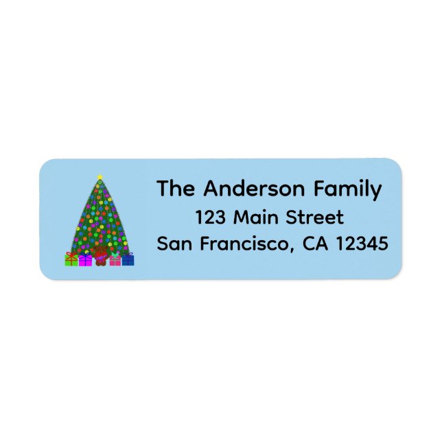Christmas Tree #2 Return Address Labels (Front)
