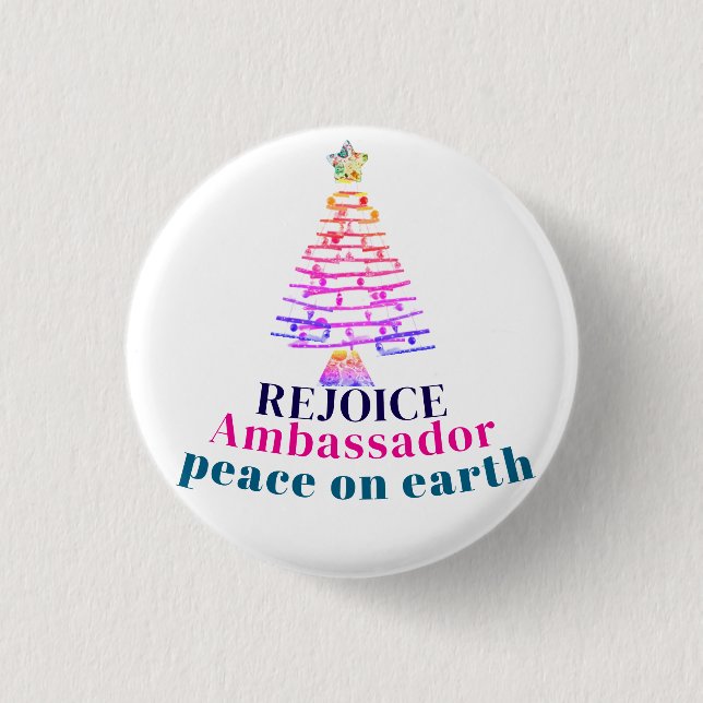 Christmas Tree 3 Cm Round Badge (Front)