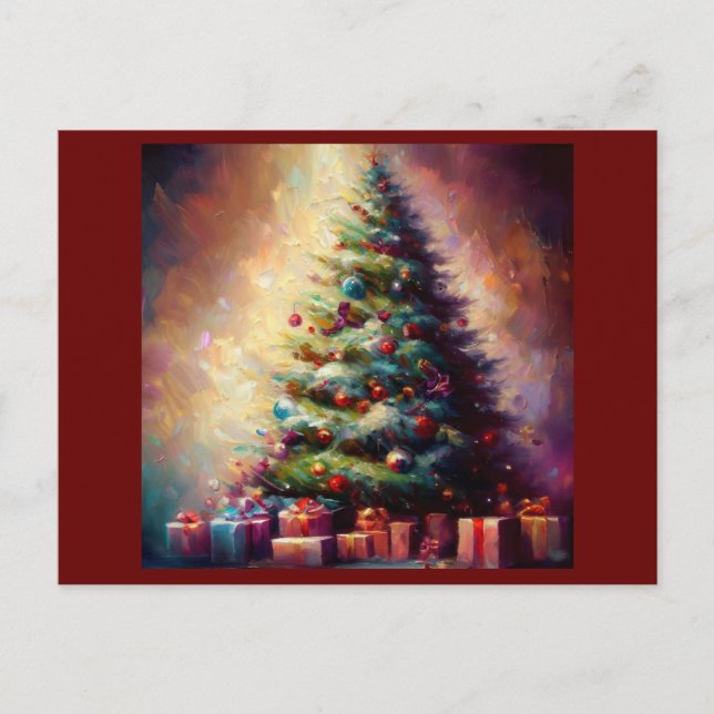 Christmas Tree 3 Holiday Postcard (Front)