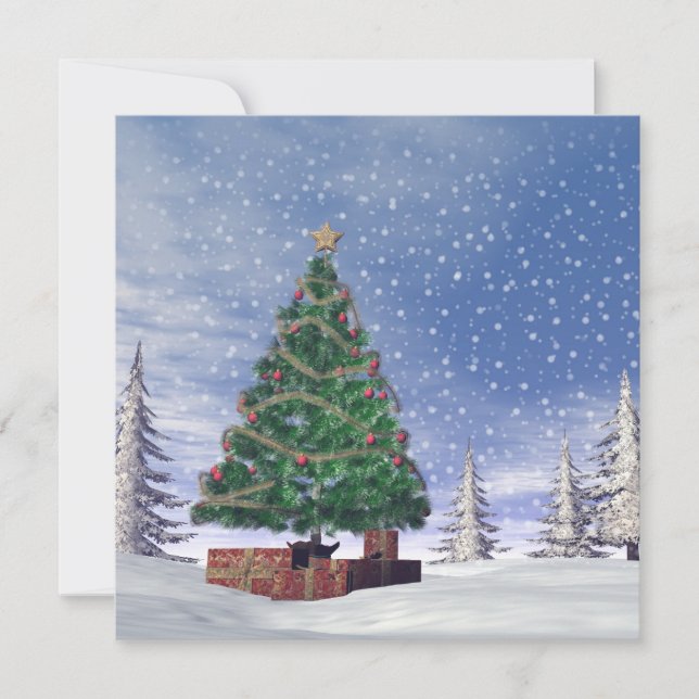 Christmas tree - 3D render Holiday Card (Front)