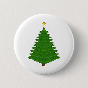 Christmas tree 40 6 cm round badge