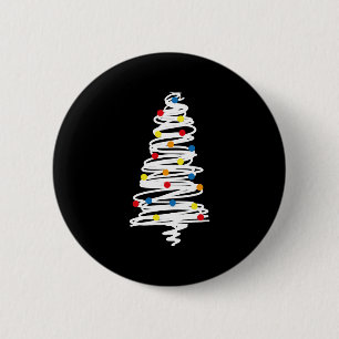 Christmas tree 6 cm round badge