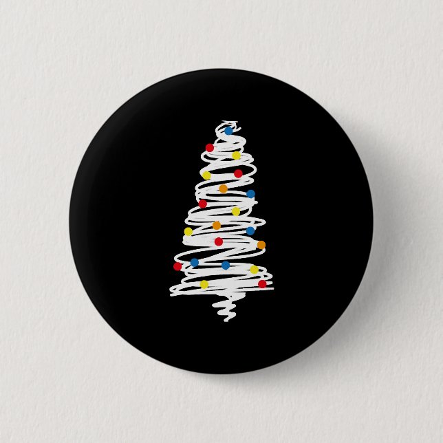 Christmas tree      6 cm round badge (Front)