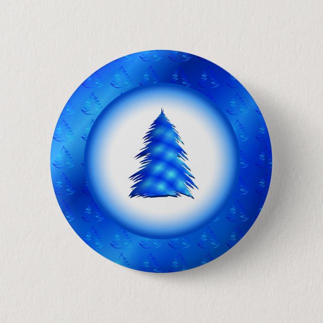 Christmas Tree 6 Cm Round Badge (Front)