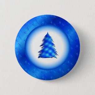 Christmas Tree 6 Cm Round Badge