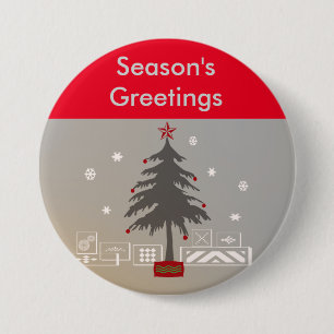 Christmas Tree 7.5 Cm Round Badge