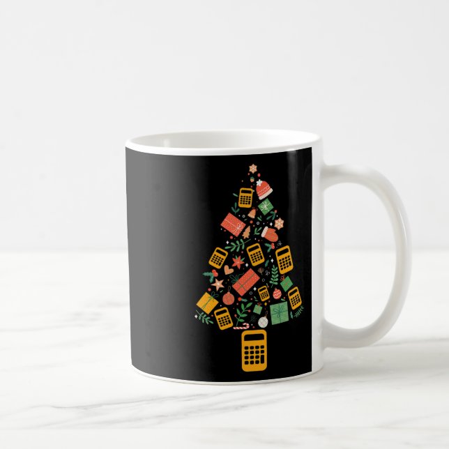 Christmas Tree Accountant Calculator Finance Chris Coffee Mug (Right)