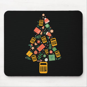 Christmas Tree Accountant Calculator Finance Chris Mouse Pad