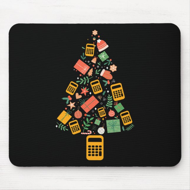 Christmas Tree Accountant Calculator Finance Chris Mouse Pad (Front)