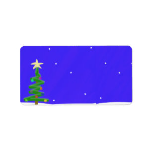 Christmas Tree Address Label