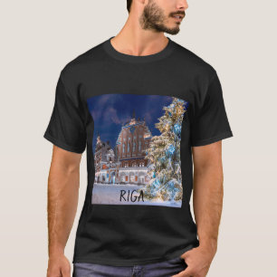 Christmas tree and Blackheads house in Riga T-Shir T-Shirt