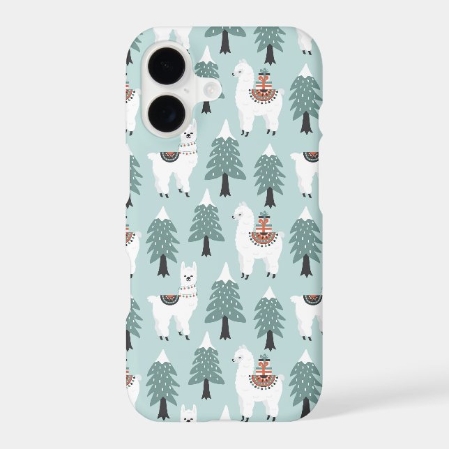 Christmas tree and cute lama pattern (Back)